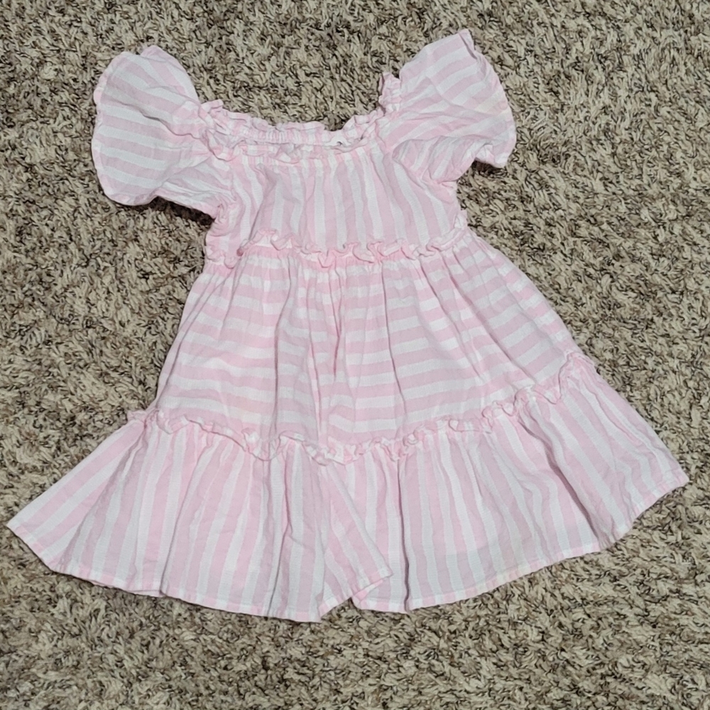 Falls Creek Pink Striped Kids Dress
